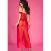 Mite Love Kırmızı Gecelik Uzun Şık Tasarım Fantazi Giyim