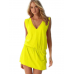 Mite Love Seksi Yazlık Plaj Elbise Likralı Sarı